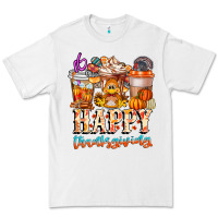 White happy thanksgiving Premium Tee - CowhideDigitalArt
