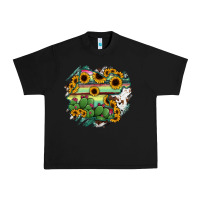 Black Guanajuato sunflower serape map Urban Heavy Tee - RanaPortraitStore