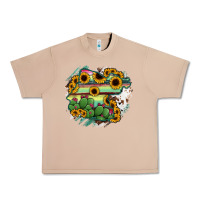 Burro Guanajuato sunflower serape map Urban Heavy Tee - RanaPortraitStore