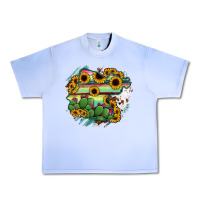 Grape Ice Guanajuato sunflower serape map Urban Heavy Tee - RanaPortraitStore