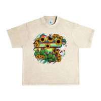 Guanajuato Sunflower Serape Map Urban Heavy Tee | Teevron