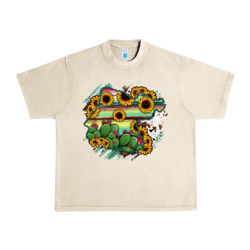 Guanajuato Sunflower Serape Map Urban Heavy Tee by RanaPortraitStore | Teevron
