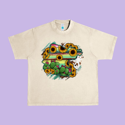 Guanajuato Sunflower Serape Map Urban Heavy Tee Designed By Ranaportraitstore