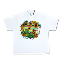 White Guanajuato sunflower serape map Urban Heavy Tee - RanaPortraitStore
