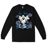 Black Tis' The Season Cheer Ghost Long Sleeve Tee - BarkalooDesign