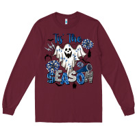 Burgundy Tis' The Season Cheer Ghost Long Sleeve Tee - BarkalooDesign