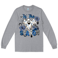 Heather Grey Tis' The Season Cheer Ghost Long Sleeve Tee - BarkalooDesign