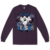 Plum Tis' The Season Cheer Ghost Long Sleeve Tee - BarkalooDesign