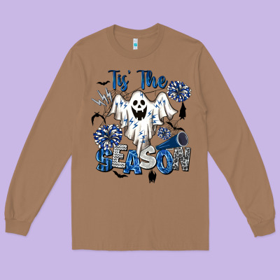 Tis' The Season Cheer Ghost Long Sleeve Tee Designed By Barkaloodesign