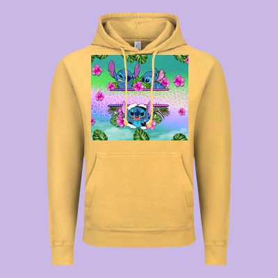 Custom Name Stitch Vintage Hoodie Designed By Adodesignshop