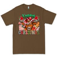 Cacao Happy Christmas Cow Premium Tee - CowhideDigitalArt