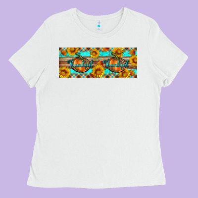 Thankful Pumpkin Ladies Tee Designed By Artiststas