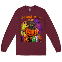 Burgundy did somebody say treat Long Sleeve Tee - BarkalooDesign