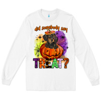 White did somebody say treat Long Sleeve Tee - BarkalooDesign