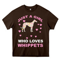 Chocolate Brown Just A Girl Who Loves Whippets Heavy Core Tee - Bettercallsaul
