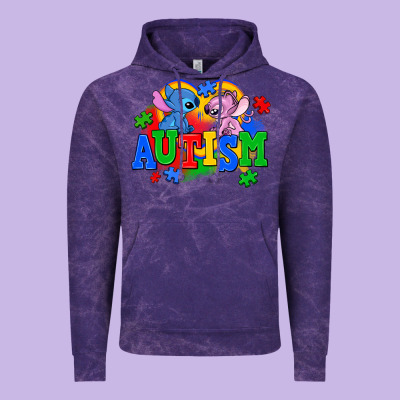 Autism Stitch With Lilo Vintage Hoodie Designed By Adodesignshop