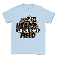 Dusty Blue my heart is on that field soccer Classic Tee - FaDigitalArtStudio