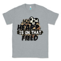 Heather Grey my heart is on that field soccer Classic Tee - FaDigitalArtStudio