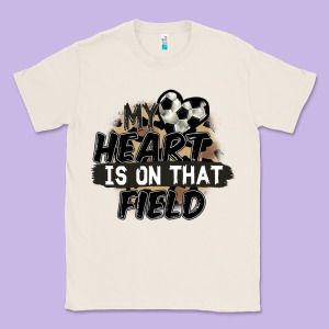 My Heart Is On That Field Soccer Classic Tee Designed By Fadigitalartstudio