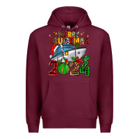 Burgundy merry cruisemas 2024 Premium Hoodie - AdoDesignShop