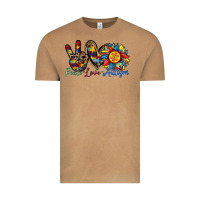 Vintage Camel peace love autism sunflower Vintage Tee - RacoonDesign