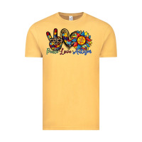 Vintage Mustard peace love autism sunflower Vintage Tee - RacoonDesign