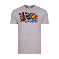 Peace Love Autism Sunflower Vintage Tee | Teevron