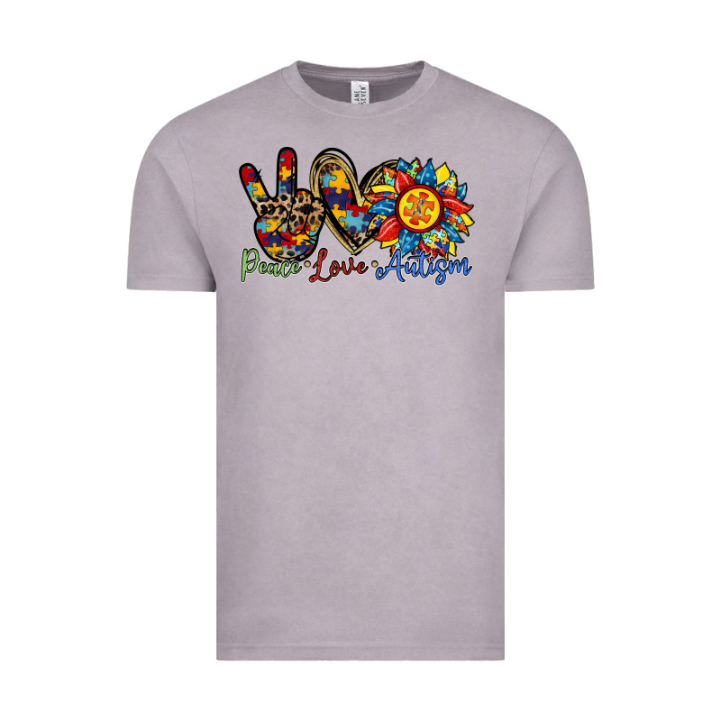 Peace Love Autism Sunflower Vintage Tee by RacoonDesign | Teevron