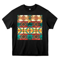 Black native american aztec seamless pattern Heavy Core Tee - BundleAndBundleShop