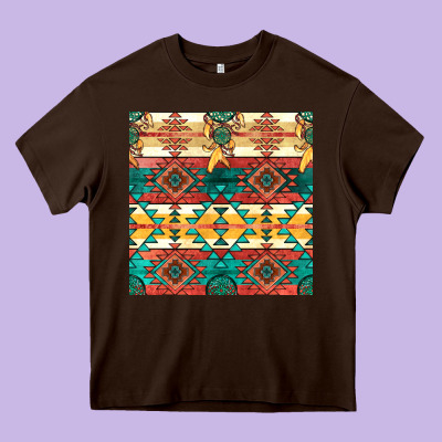 Native American Aztec Seamless Pattern Heavy Core Tee Designed By Bundleandbundleshop