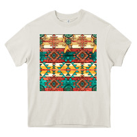 Cream native american aztec seamless pattern Heavy Core Tee - BundleAndBundleShop