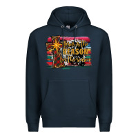 Navy jesus i̇s the reason for the season christmas Premium Hoodie - RanaPortraitStore
