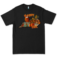 Black happy fall Premium Tee - CowhideDigitalArt