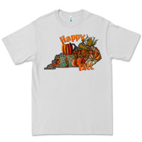Dove Grey happy fall Premium Tee - CowhideDigitalArt