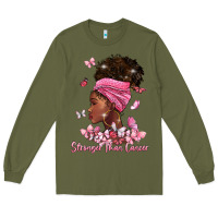 Army Green stronger than cancer Long Sleeve Tee - BarkalooDesign