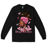 Black stronger than cancer Long Sleeve Tee - BarkalooDesign