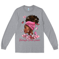 Heather Grey stronger than cancer Long Sleeve Tee - BarkalooDesign