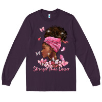 Plum stronger than cancer Long Sleeve Tee - BarkalooDesign