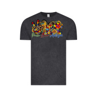 Vintage Black peace love autism Vintage Tee - RacoonDesign