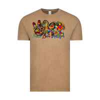 Vintage Coffee peace love autism Vintage Tee - RacoonDesign