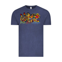 Vintage Denim peace love autism Vintage Tee - RacoonDesign