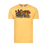 Vintage Mustard peace love autism Vintage Tee - RacoonDesign