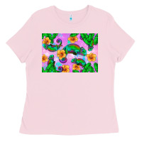 Bubblegum Pink Chameleon Ladies Tee - Artiststas