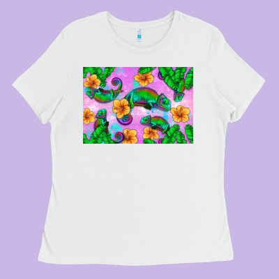 Chameleon Ladies Tee Designed By Artiststas