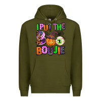 Army Green Hallowen Boo Premium Hoodie - AdoDesignShop