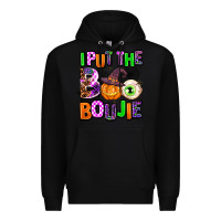 Black Hallowen Boo Premium Hoodie - AdoDesignShop