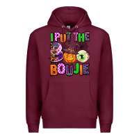 Burgundy Hallowen Boo Premium Hoodie - AdoDesignShop