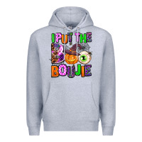 Heather Grey Hallowen Boo Premium Hoodie - AdoDesignShop