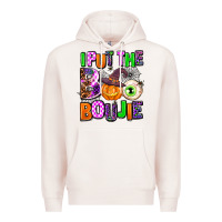 Pale Pink Hallowen Boo Premium Hoodie - AdoDesignShop