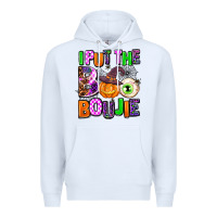 White Hallowen Boo Premium Hoodie - AdoDesignShop